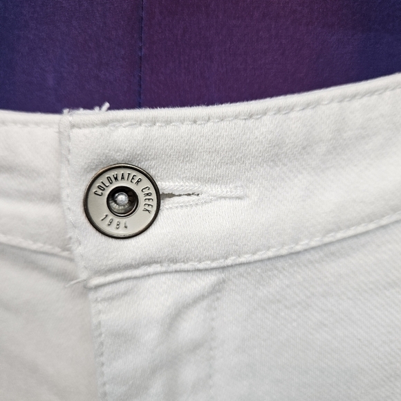 Coldwater Creek Classic Fit Cropped White Denim Jeans Size 16 Women's Plus - Picture 4 of 12